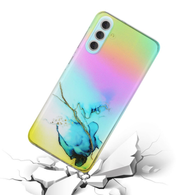 Samsung S23 Tracy nugarėlė LASER MARBLE Blue 1