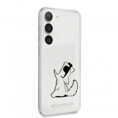 Samsung S23 transparent Choupette eat KARL LAGERFELD nugarėlė 4