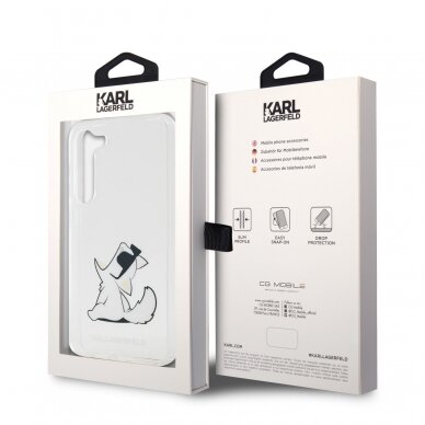 Samsung S23 transparent Choupette eat KARL LAGERFELD nugarėlė 7