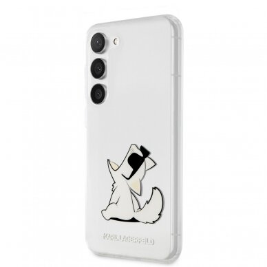 Samsung S23 transparent Choupette eat KARL LAGERFELD nugarėlė 3