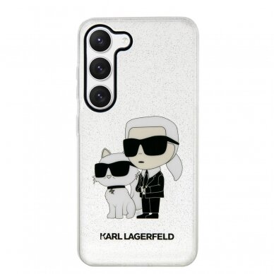Samsung S23 transparent NFT IML Glitter KARL LAGERFELD nugarėlė 2