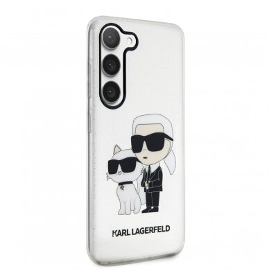 Samsung S23 transparent NFT IML Glitter KARL LAGERFELD nugarėlė 4