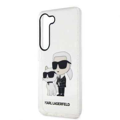 Samsung S23 transparent NFT IML Glitter KARL LAGERFELD nugarėlė 5