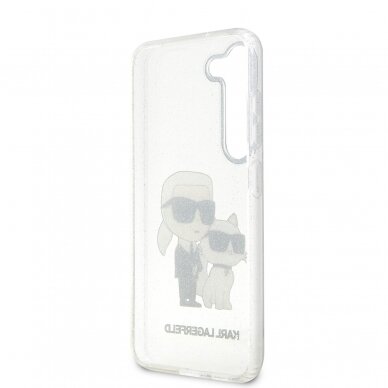 Samsung S23 transparent NFT IML Glitter KARL LAGERFELD nugarėlė 6