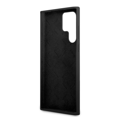 Samsung S23 ULTRA black Liquid Silicone Metal GUESS nugarėlė 6