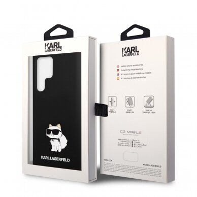 Samsung S23 ULTRA black NFT Liquid Silicone KARL LAGERFELD nugarėlė 7