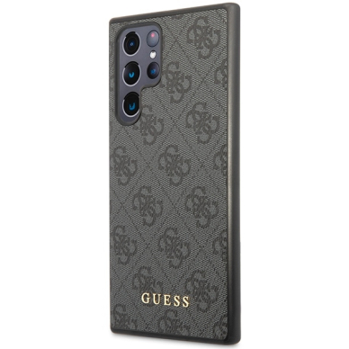 Samsung S23 ULTRA black PU Leather 4G Metal Logo GUESS nugarėlė 1