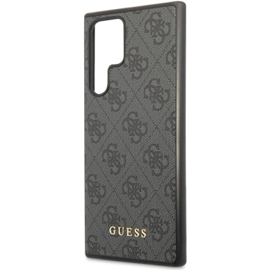 Samsung S23 ULTRA black PU Leather 4G Metal Logo GUESS nugarėlė 5