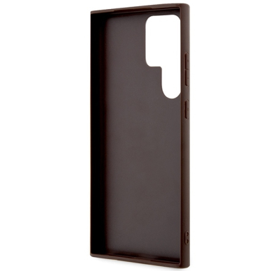 Samsung S23 ULTRA brown PU Leather 4G Metal Logo GUESS nugarėlė 6