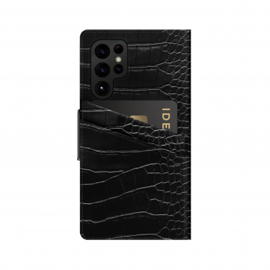 Samsung S23 ULTRA iDeal Of Sweden dėklas Neo Noir Croco 5