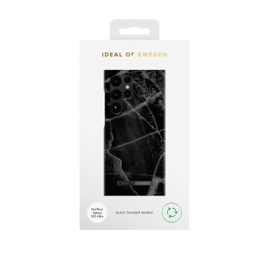Samsung S23 ULTRA iDeal Of Sweden nugarėlė Black Thunder Marble 1