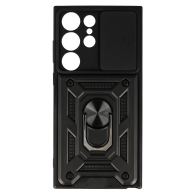 Samsung S23 ULTRA black RING ARMOR WITH CAMSHIELD nugarėlė 1