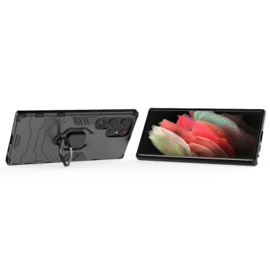 Samsung S23 ULTRA juoda Tracy RING ARMOR nugarėlė 2