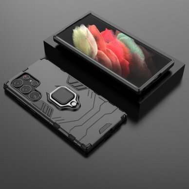 Samsung S23 ULTRA juoda Tracy RING ARMOR nugarėlė 6