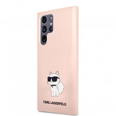 Samsung S23 ULTRA pink NFT Liquid Silicone KARL LAGERFELD nugarėlė 3