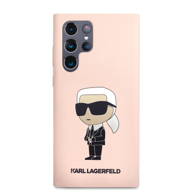 Samsung S23 ULTRA pink NFT Liquid Silicone KARL LAGERFELD nugarėlė 2
