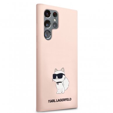 Samsung S23 ULTRA pink NFT Liquid Silicone KARL LAGERFELD nugarėlė 4