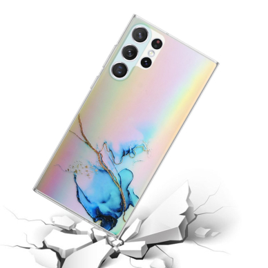 Samsung S23 ULTRA Tracy nugarėlė LASER MARBLE Blue 1