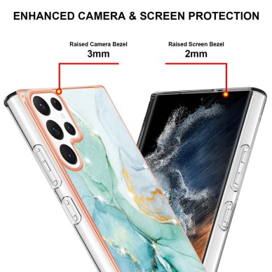 Samsung S23 ULTRA Tracy nugarėlė MILKY WAY MARBLE Green 3