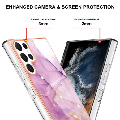 Samsung S23 ULTRA Tracy nugarėlė MILKY WAY MARBLE Purple 3