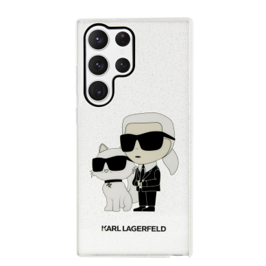 Samsung S23 ULTRA transparent NFT IML Glitter KARL LAGERFELD nugarėlė 2