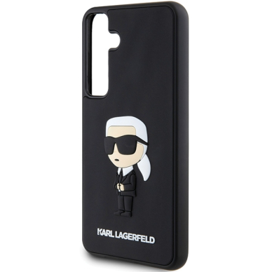 Samsung S24 3D black Rubber Ikonik KARL LAGERFELD nugarėlė 5