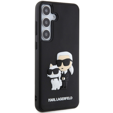 Samsung S24 black 3D Rubber Karl&Choupette KARL LAGERFELD nugarėlė 3