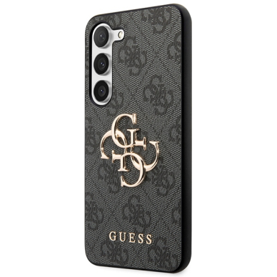 Samsung S24 black Big Metal Logo GUESS nugarėlė 1