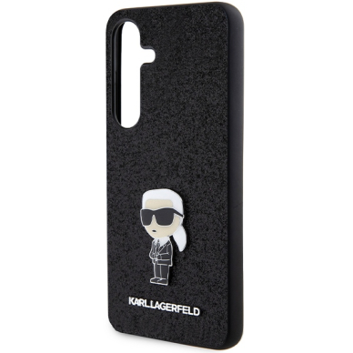 Samsung S24 black Ikonik Fixed Glitter Metal PIN KARL LAGERFELD nugarėlė 5
