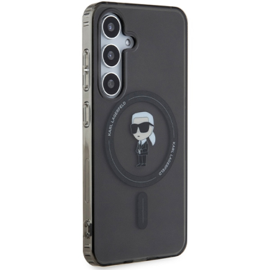 Samsung S24 black MagSafe Ikonik IML KARL LAGERFELD nugarėlė 3