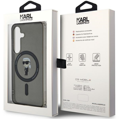 Samsung S24 black MagSafe Ikonik IML KARL LAGERFELD nugarėlė 7