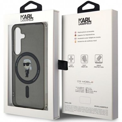 Samsung S24 black MagSafe Ikonik IML KARL LAGERFELD nugarėlė 7