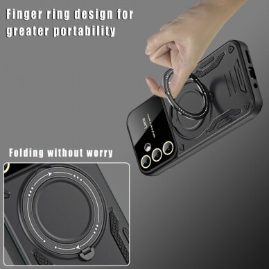 Samsung S24 black Magsafe KICKSTAND nugarėlė 5