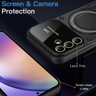 Samsung S24 black Magsafe KICKSTAND nugarėlė 6