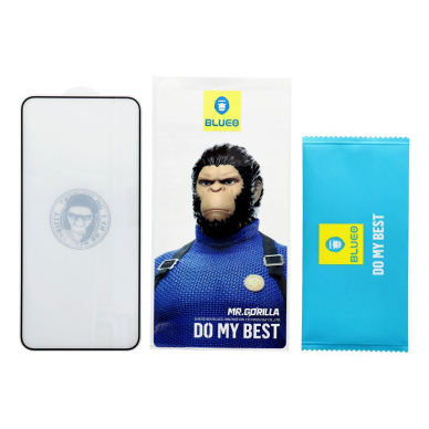 Samsung S24 / S25 black pilnas Mr. Monkey 5D stiklas 4
