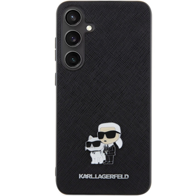 Samsung S24 black Saffiano Karl&Choupette Metal PIN KARL LAGERFELD nugarėlė 2