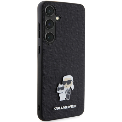 Samsung S24 black Saffiano Karl&Choupette Metal PIN KARL LAGERFELD nugarėlė 3