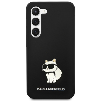 Samsung S24 black Silicone Choupette KARL LAGERFELD nugarėlė 2