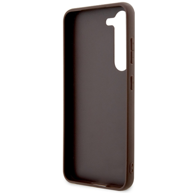 Samsung S24 brown Big Metal Logo GUESS nugarėlė 6