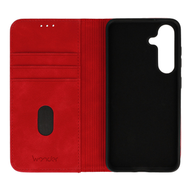 Samsung S24 FE red Velvet Smart dėklas 3