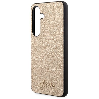 Samsung S24 gold Glitter Script GUESS nugarėlė 5