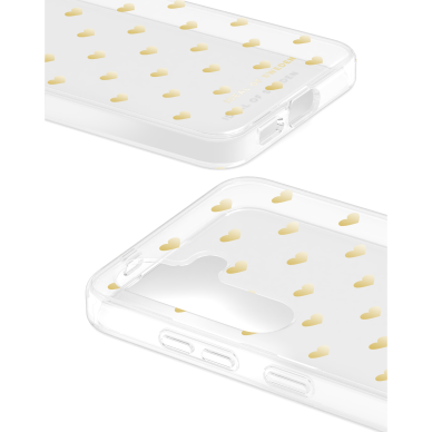 Samsung S24 iDeal Of Sweden Clear MagSafe nugarėlė Golden Hearts 1