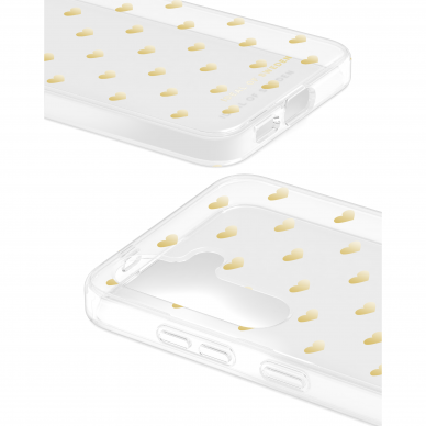 Samsung S24 iDeal Of Sweden Clear MagSafe nugarėlė Golden Hearts 1