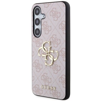 Samsung S24 pink Big Metal Logo GUESS nugarėlė 1