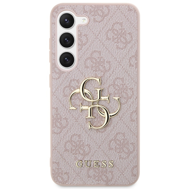Samsung S24 pink Big Metal Logo GUESS nugarėlė 2