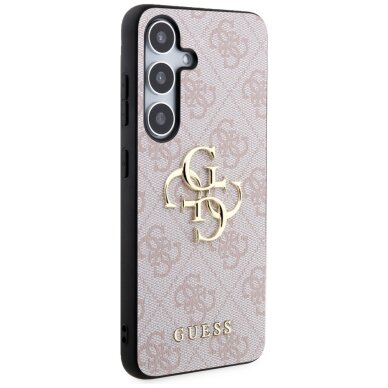 Samsung S24 pink Big Metal Logo GUESS nugarėlė 3