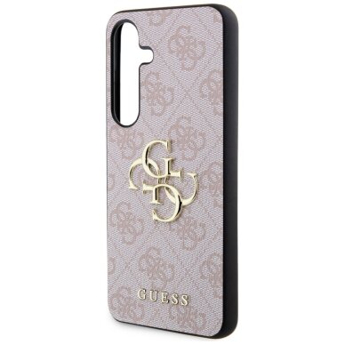 Samsung S24 pink Big Metal Logo GUESS nugarėlė 5