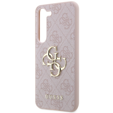 Samsung S24 pink Big Metal Logo GUESS nugarėlė 5