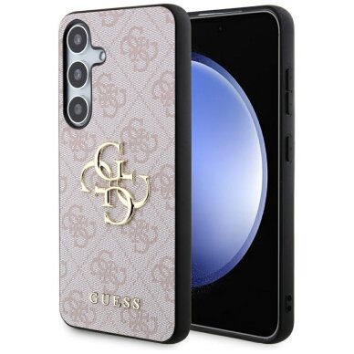 Samsung S24 pink Big Metal Logo GUESS nugarėlė