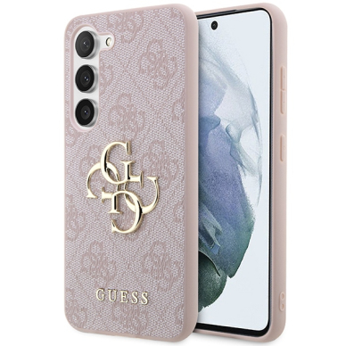 Samsung S24 pink Big Metal Logo GUESS nugarėlė